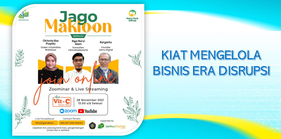 Webinar Kiat Mengelola Bisnis Era Disrupsi. UMKM Naik Kelas